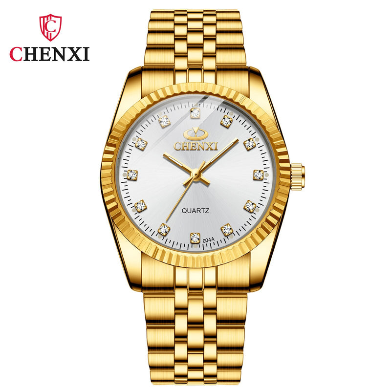 Golden Stainless Steel Quartz Watch for Women