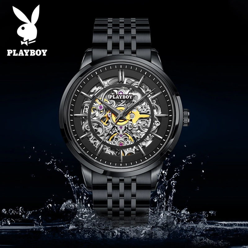 Stainless Steel Automatic Mechanical Watch for Men