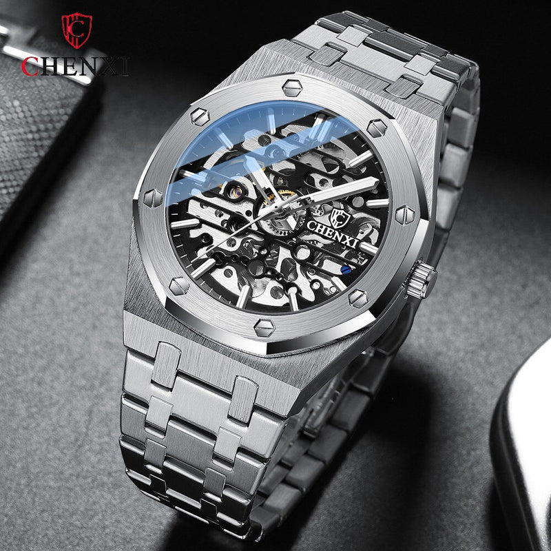 Stainless Steel Automatic Men's Tourbillon Watch