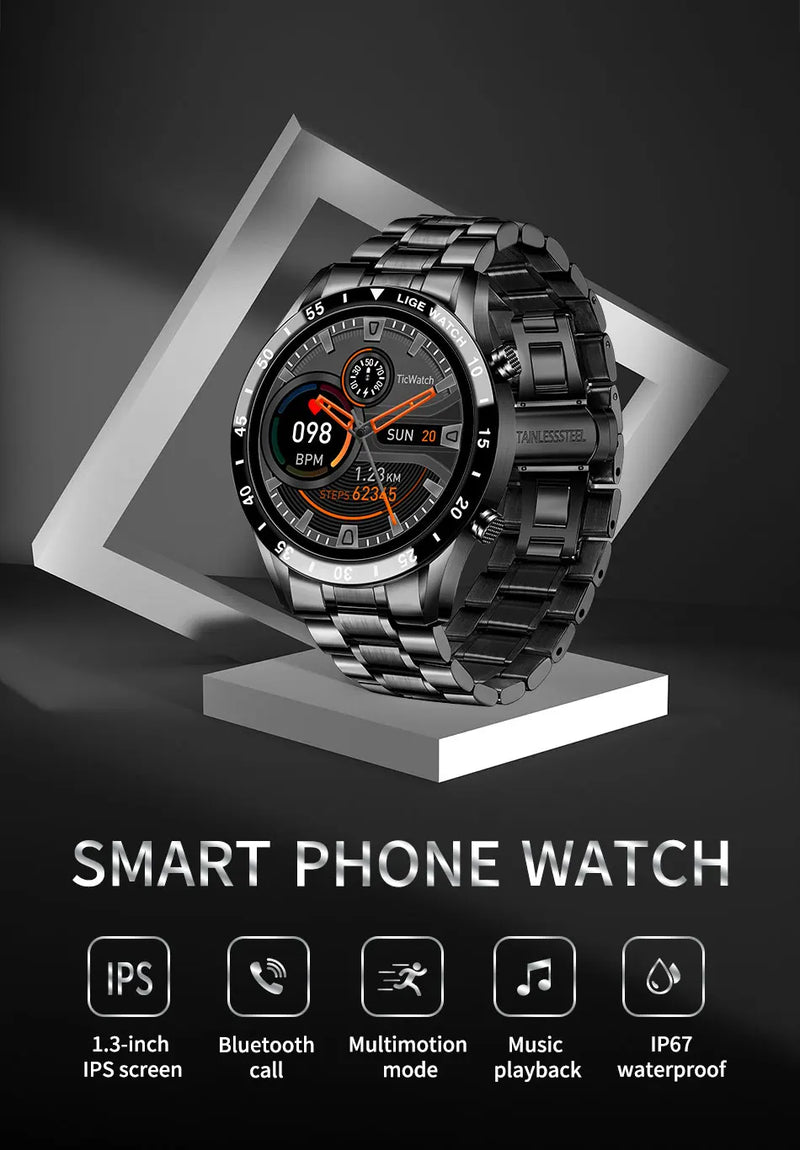 Smart Watch for Men with Full Touch Screen & Bluetooth Calling