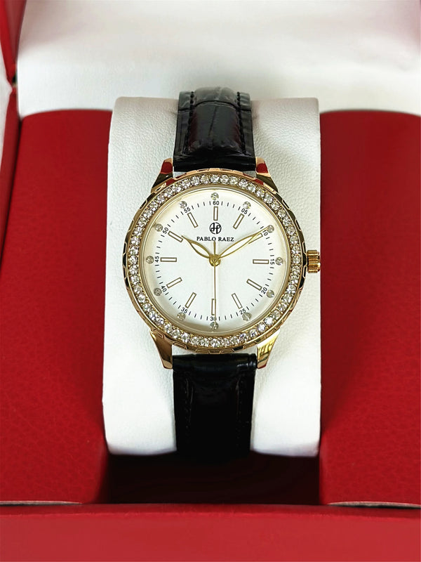 Luxury Women's Gold Stainless Steel Waterproof Quartz Wristwatch