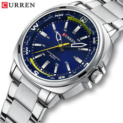 Stainless Steel Quartz Round Watch for Men