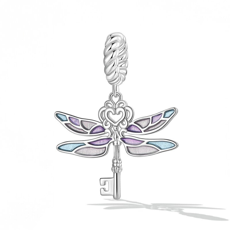 Sterling Silver Dragonfly Pendant Charm for Women