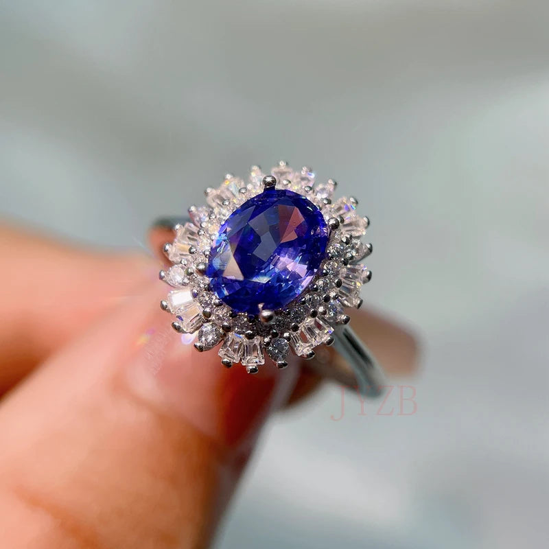 Sterling Silver Tanzanite Ring for Women