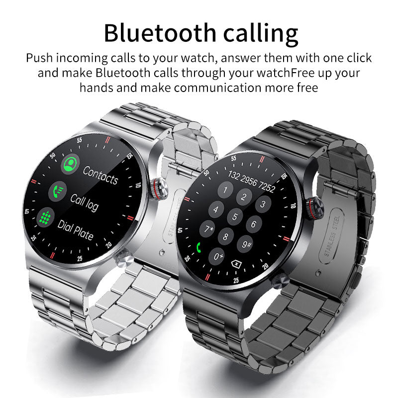 NFC Bluetooth Smart Watch with HD Screen, Sport Bracelet, Waterproof, Custom Watch Face for Men