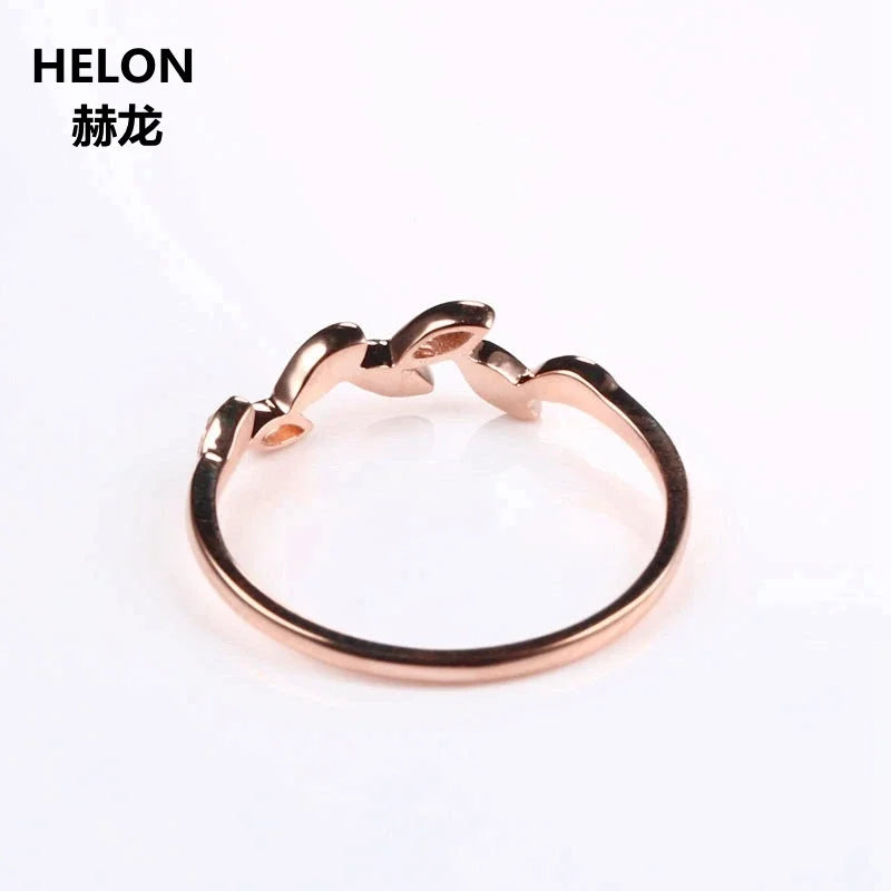 10k Rose Gold SI/H Natural Diamonds Engagement Ring for Women