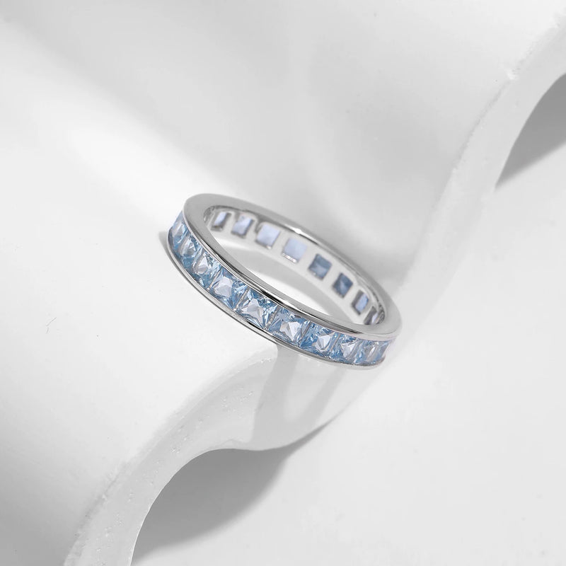 Sterling Silver Stackable Eternity Band Rings for Women