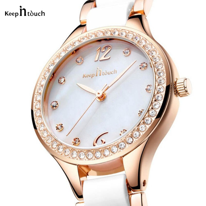 New Fashion Women Watches Waterproof Ceramic Quartz Lady Clock For Girl Dress Diamond Female Gift Relogio Feminino