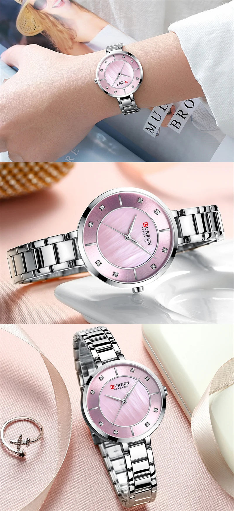 Stainless Steel Quartz Watch for Women