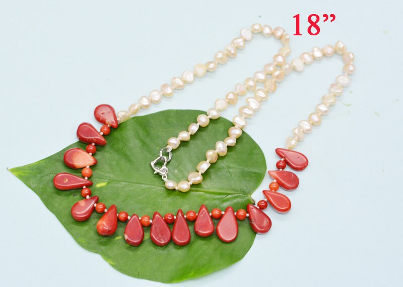 Sterling Silver Natural Pearl & Semi-Precious Stone Necklace for Women