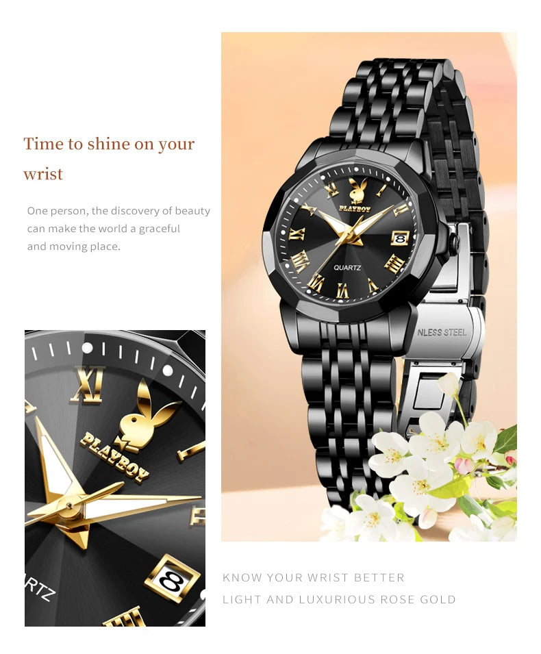 Stainless Steel Elegant Fashion Quartz Watch for Women