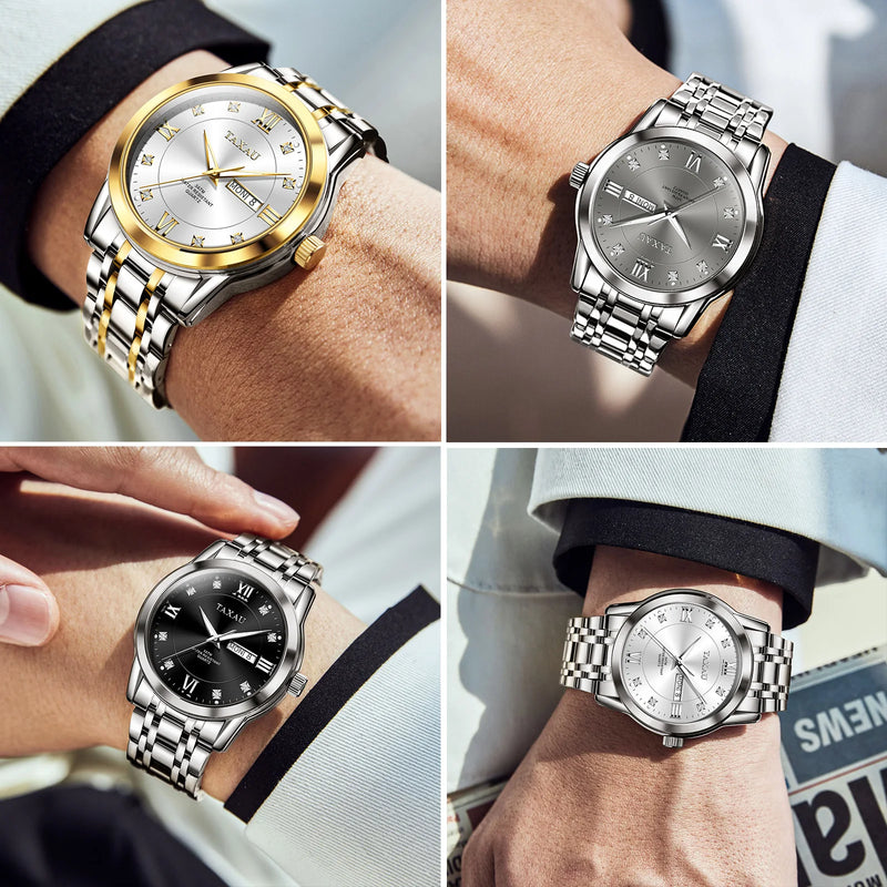 Stainless Steel Quartz Casual Watch for Men