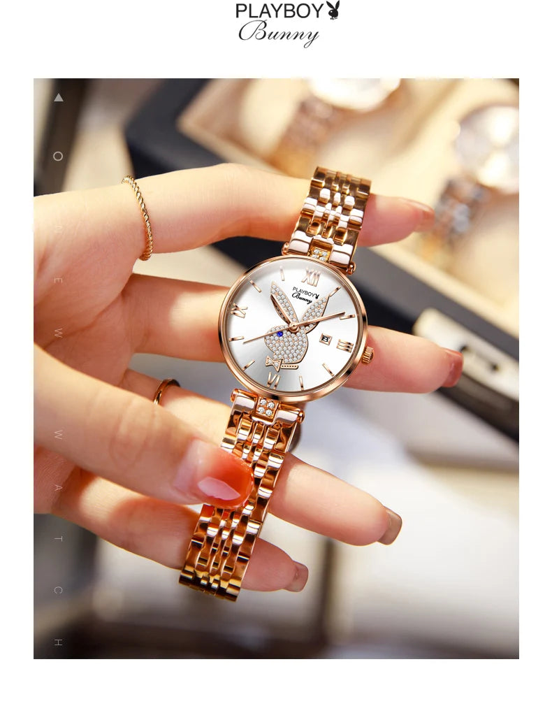 Stainless Steel Elegant Quartz Watch for Women