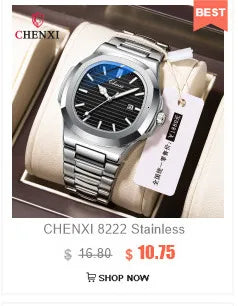 Stainless Steel Quartz Round Watch for Men