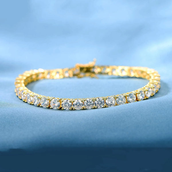 S925 Sterling Silver 3MM Moissanite Tennis Bracelet for Women and Men