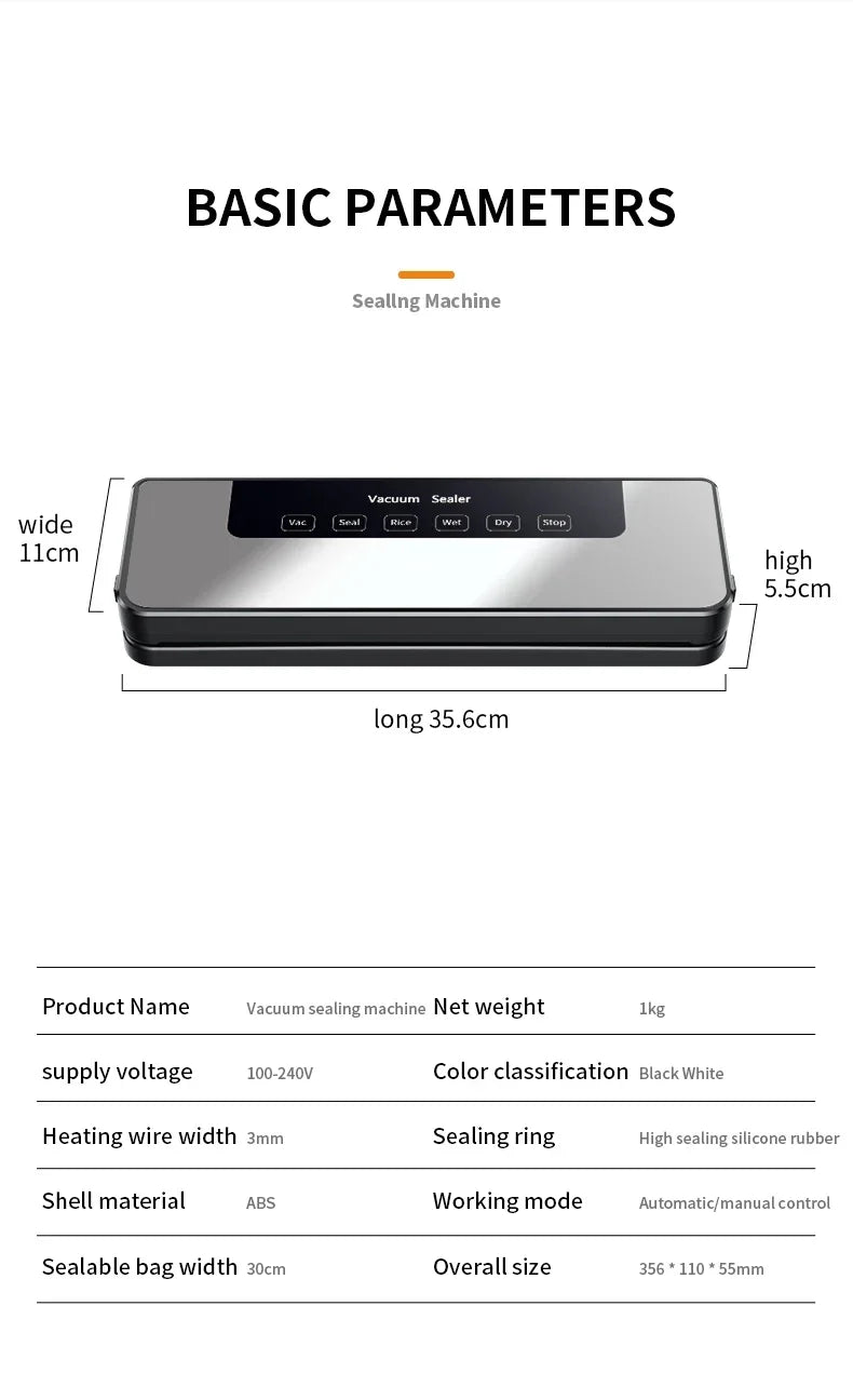 Stainless Steel Vacuum Sealer 30cm for Home