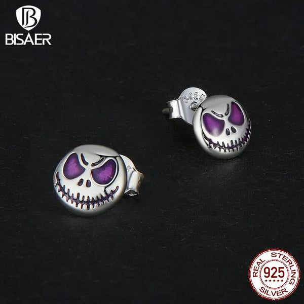 Sterling Silver Mini Pumpkin Enamel Stud Earrings for Girl