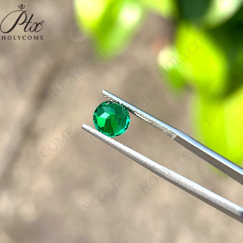 Lab Grown Emerald Round Cut Loose Gemstones (0.9-12.0ctw), VVS1 Clarity, AGL Certified