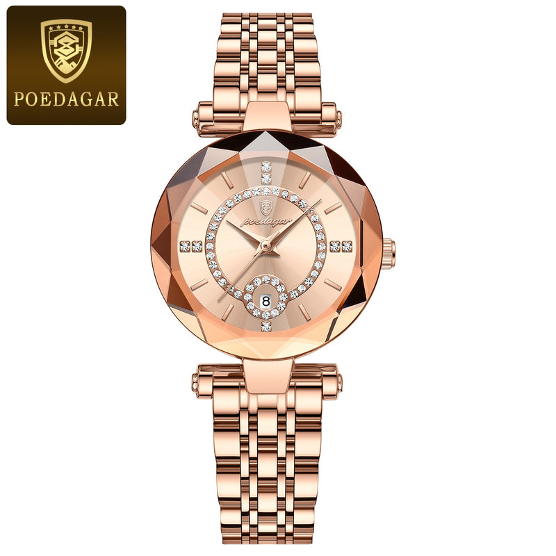 Stainless Steel Diamond Luxury Dress Watch for Women