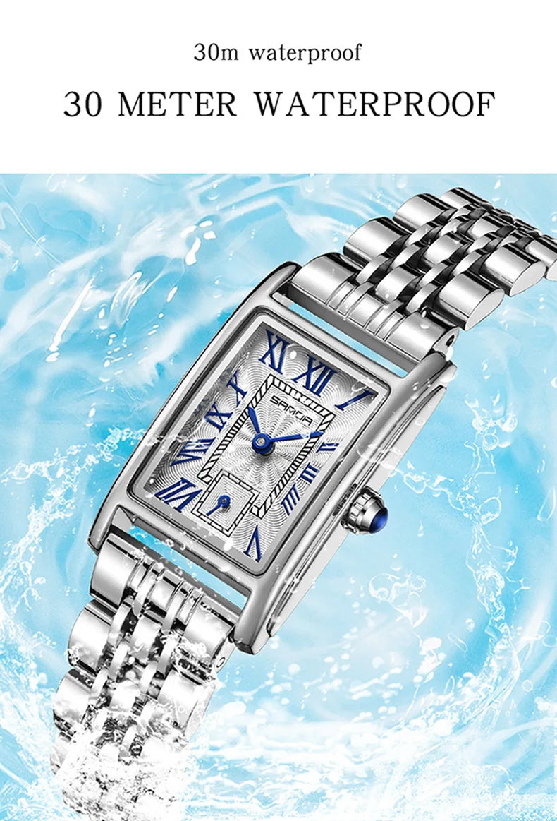 Stainless Steel White Watch for Women