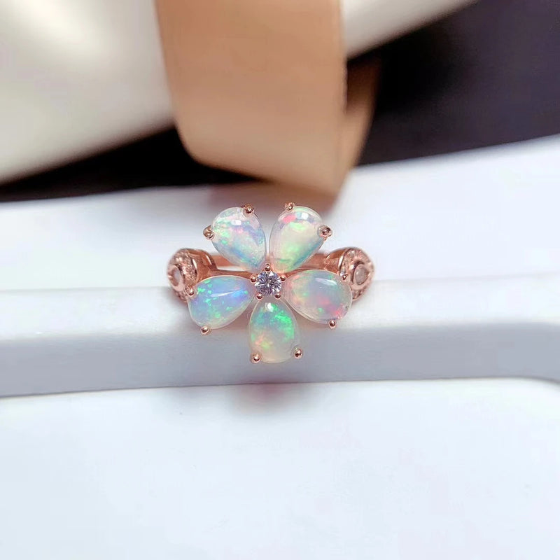 Sterling Silver Opal Ring Fashion Fine Jewelry for Women