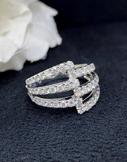 18K Gold & Diamond Two-Tone Wedding Band for Women