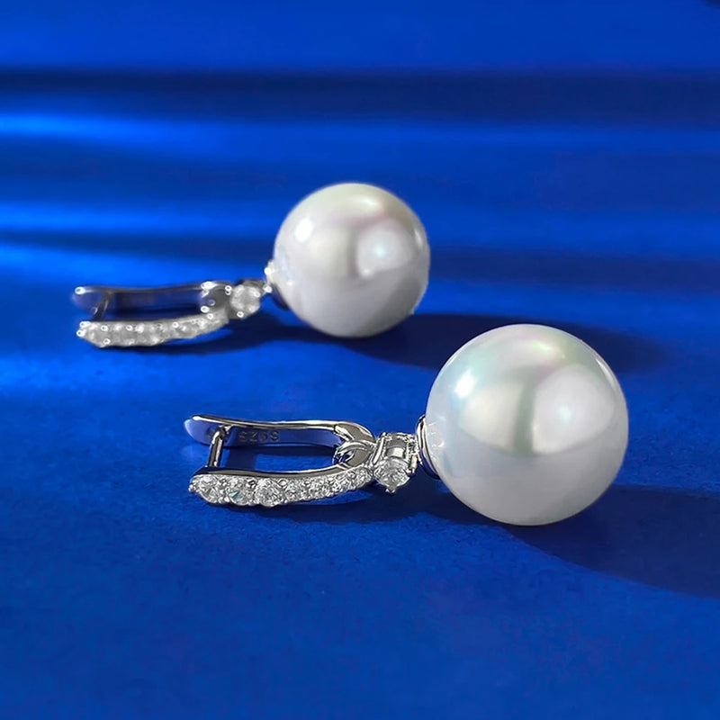 925 Sterling Silver Pearl Drop Earrings for Women