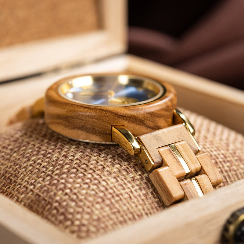 Wooden Watch for Women Simple Quartz Wristwatch