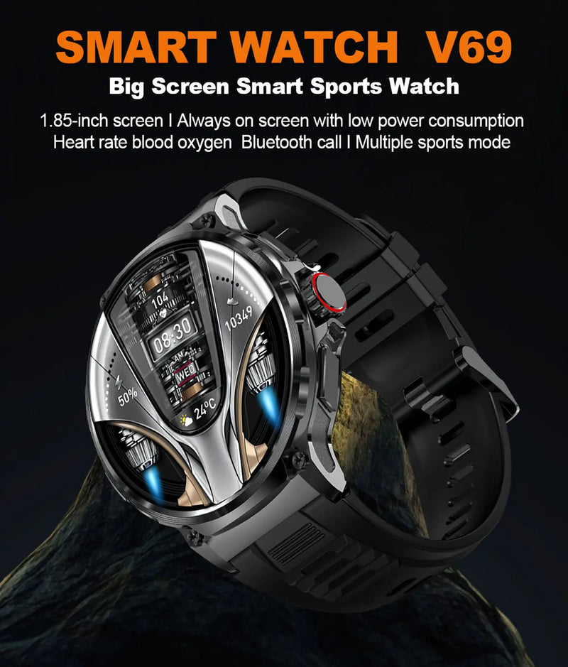 Smart Watch for Men with GPS Tracking, 1.85-Inch Display, Long Battery Life, & Health Monitoring Features