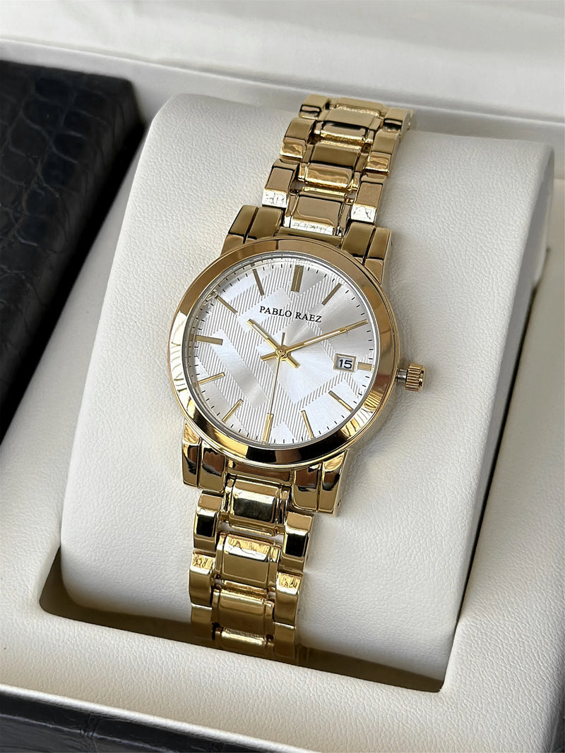 Luxury Waterproof Elegant Silver Steel Wristwatch for Women