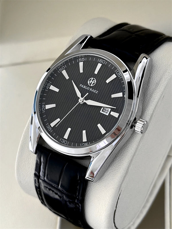 Luxury Men's Waterproof Date Wristwatch in Stainless Steel - High Quality Timepiece for Sports and Everyday Wear