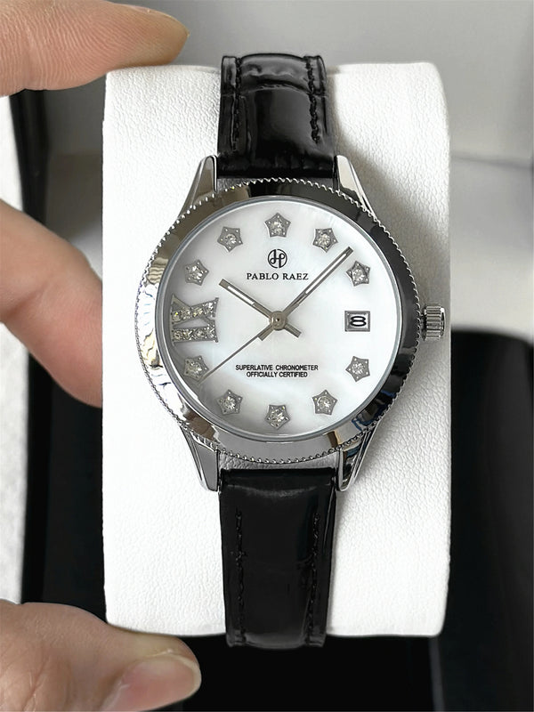 Elegant Luxury Watch for Women: High-Quality Leather Strap & Waterproof