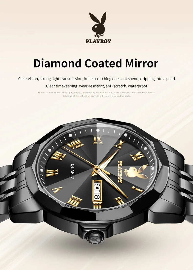 Stainless Steel Quartz Watch for Men