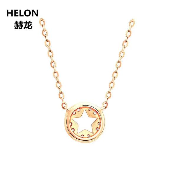 18k Rose Gold Natural Diamonds Pendant for Women