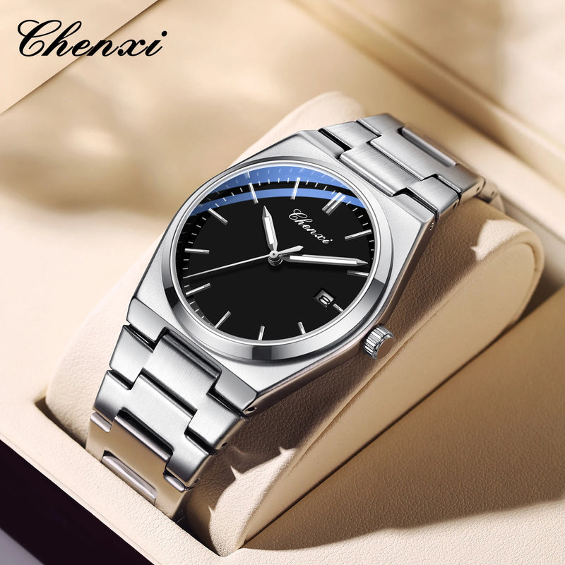 Stainless Steel Quartz Casual Sport Military Watch for Men