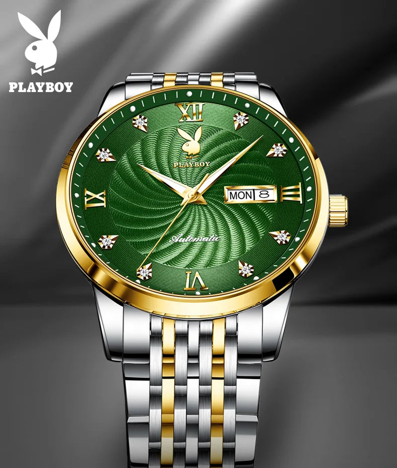 Stainless Steel automatic mechanical wrist watch for men