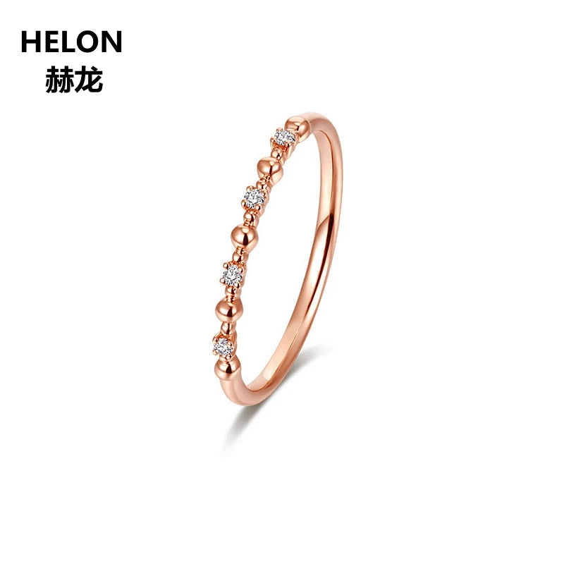 14k Rose Gold Natural Diamonds Engagement Ring for Women