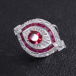 Tanzanite and Ruby Ring, 0.50 Ctw, for Women