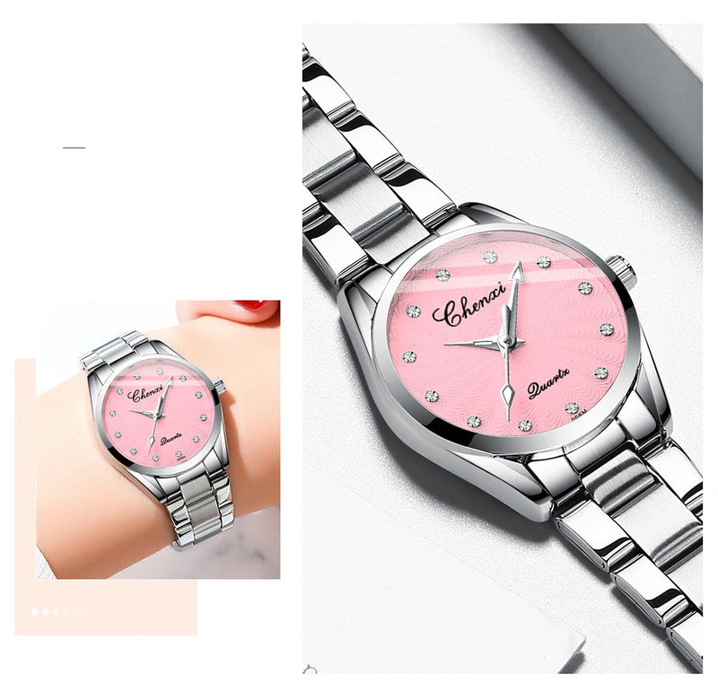 Stainless Steel Quartz Watch for Her