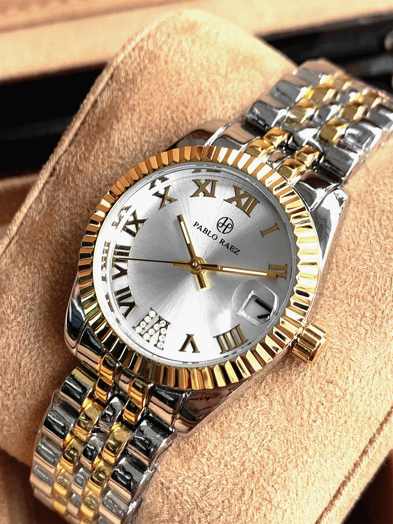 Luxury Stainless Steel Women's Wristwatch