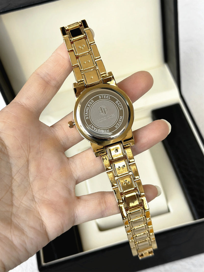 Luxury Waterproof Elegant Silver Steel Wristwatch for Women