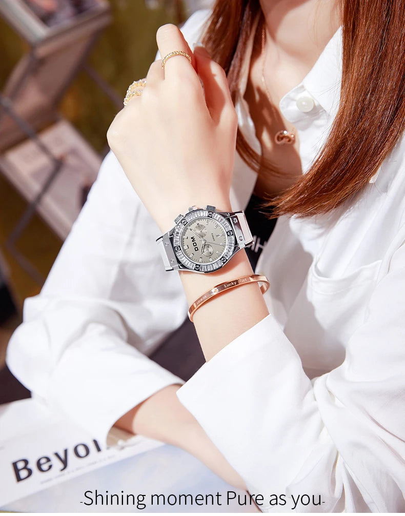 Leather Ultra-Thin Quartz Watch for Women