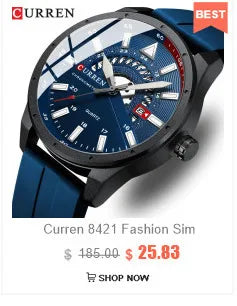 Stainless Steel Quartz Round Watch for Men