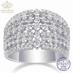 925 Sterling Silver Moissanite Diamonds Wedding Band