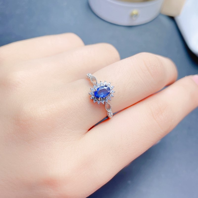 925 Sterling Silver Tanzanite Ring for Women