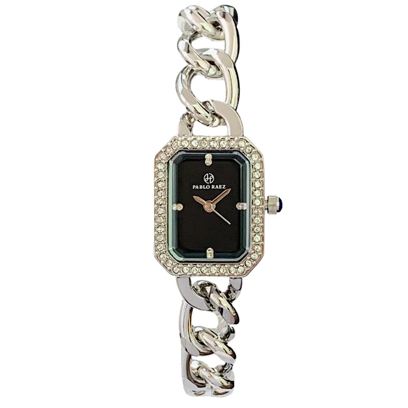 Elegant Diamond Stainless Steel Waterproof Wristwatch for Women