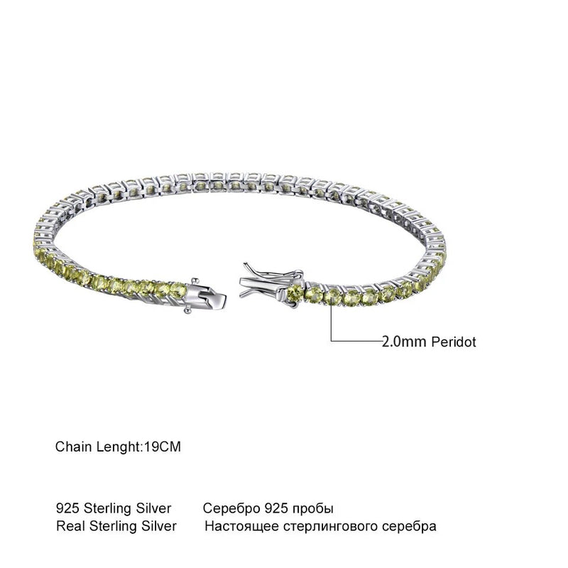 Sterling Silver Birthstone Bracelet for Women