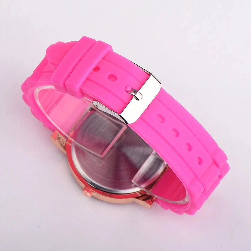 Pink Silicone Unicorn Cartoon Quartz Watch for Girls