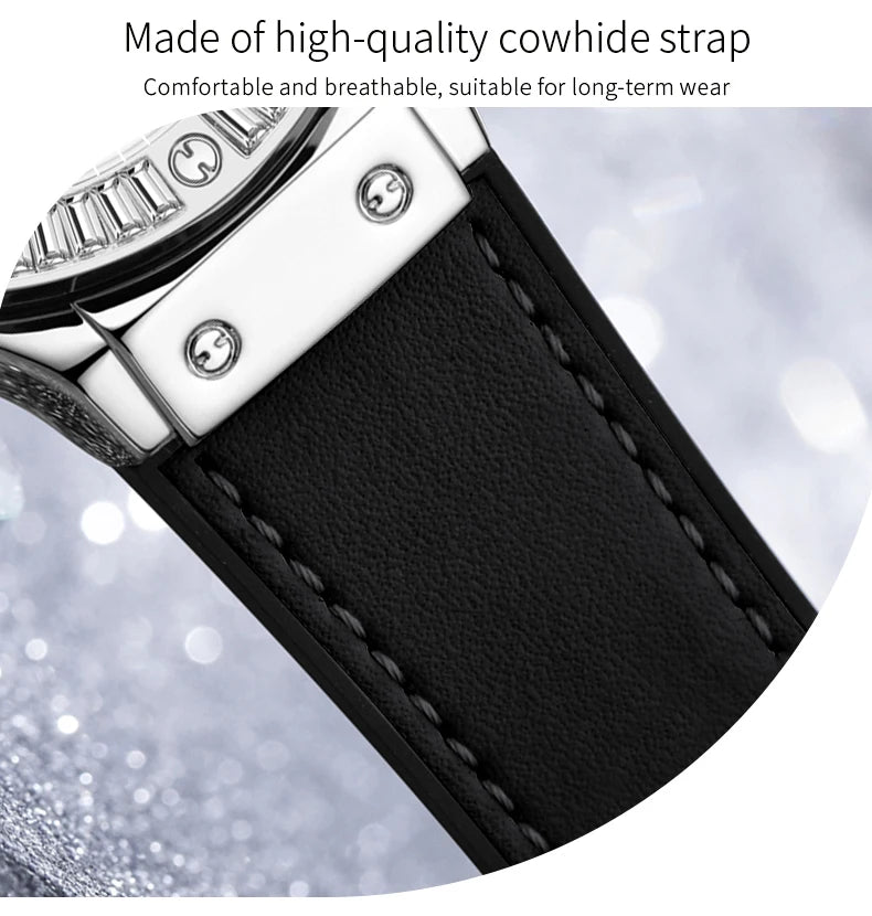 Leather Ultra-Thin Quartz Watch for Women