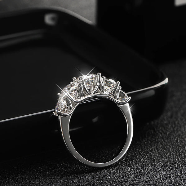 925 Sterling Silver 3.60 CTW Moissanite Ring for Women